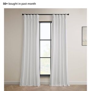 Beautiful white blackout curtains 96” 50” w